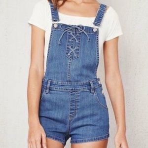 Pacsun Overall Jean Denim Shorts 25